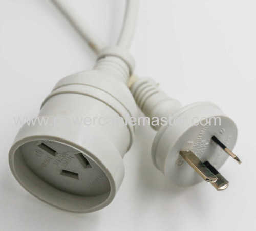 Male to Female POWER cable Austrilia SAA Extension cord