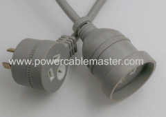SAA approvl 3pin australian extension cord computer power cable