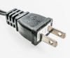 PSE/JET approved 110v ac power cable japan 2-pin plug