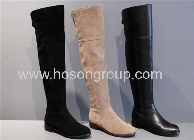 PU suede or leather knee high boots