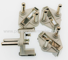 turkey kablo plug insert( two pin contour turkish cable plug insert with hollow brass pins)