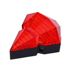 Rechargeable Diamond 8 LED bike Laser Taillight