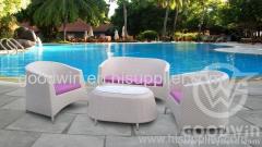 Outdoor furniture aluminum frame rattan sofa set