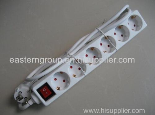 Power Strip Surge Protector 6 Feet Extension Socket Euro Power Plug