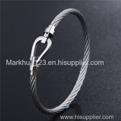 316L stainless steel bangles for girls silver gold rose gold