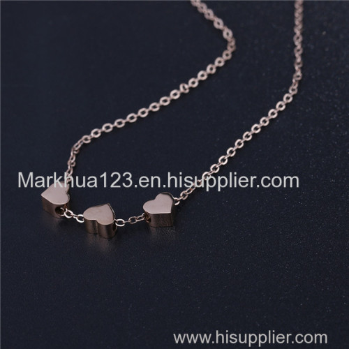 Rose gold pvd plating stainless steel necklaces jewelry