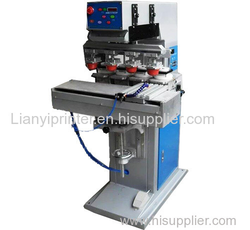 4 Color tampo printing machine with closed ink cup system