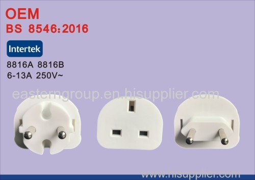 New White Universal AU US UK to EU AC Power Plug Travel Home Converter