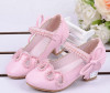 Girls low heel velcro dress sandals