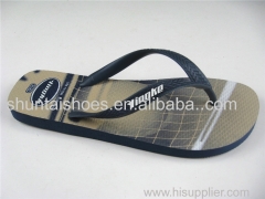 Fashion custom printing summer beach rubber slipper flip flops for men