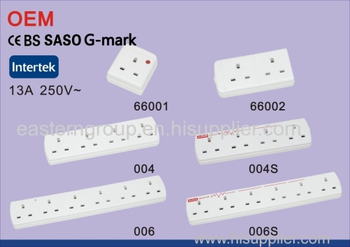 SASO UK 5way Extension electric socket Power strip electric USB