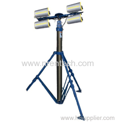 4.2m pneumatic telescopic mast tripod mounted LED light tower