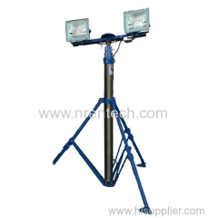 300W metal halde lamps mounted pneumatic telescopic mast lighting tower