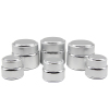 silver aluminum cosmetic packaging jar