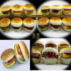 Sponge fake hamburger for fridage magnet