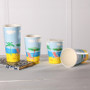 Disposable cold drinking paper cup with lids for beverage