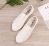 White canvas lace casual shoes