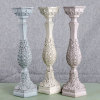 Resin Flora Carved Pillar Candle Holder