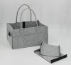 China supplier customized grey baby nursery felt diaper caddy