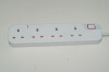 Table 4 way safe electric outlet uk style power strip