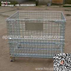 move easily metal folding wire container storage turnover cage