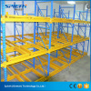 Warehouse storage push back pallet racking system