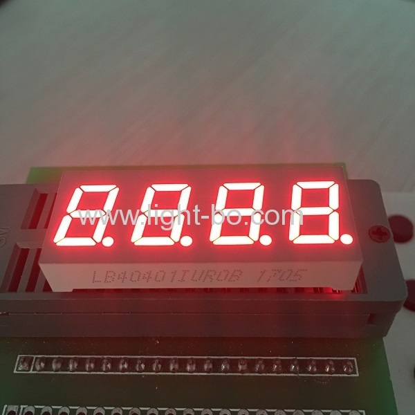 4 digit 0.4" common anode pure green 7 segment led display for instrument panel