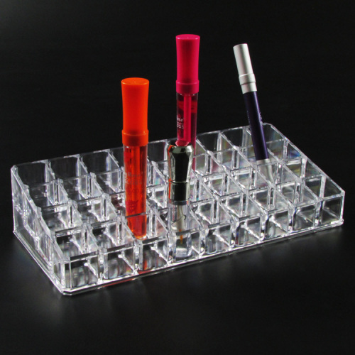 Clear View Makeup Cosmetics Organizer Eyebrow Pencil Lipstick Display Stand Rack Holder Box Case