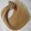 No shedding 100% human hair italy keratin v tip cheap glue hair extension