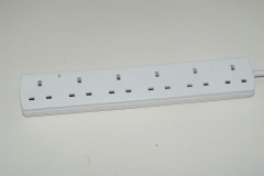 6 way UK standard extension socket and power strip with 5A 10A 16A in 250V