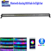 Nicoko Straight 50&quot; 288W Chasing RGB Halo LED Light Bar Led lights by Bluetooth for ATV SUV Pickup Truck 4x4 Offroad LED