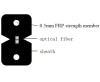 2-fiber FTTx Drop Cable with FRP Strength member