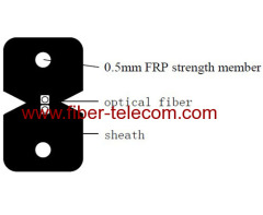 2-fiber FTTx Drop Cable with FRP Strength member