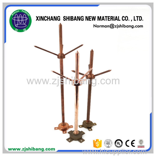 High voltage earthing system of copper lightning rod