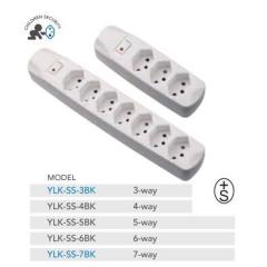 High quality 7way mutliple Swiss power strip with overload protection S+ CE approved 90 degree plug