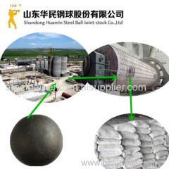 Huamin supply 70mm cement plant use ball mill forged steel balls hot rolled steel ball Algeria