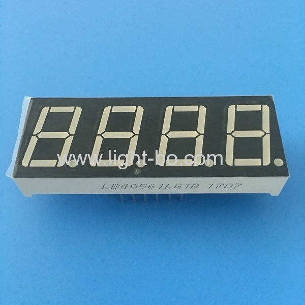 Common cathode pure green 0.56" 4 digit led 7 segment display for instrument