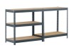 Warehouse storage racks Slotted Angle Shelves System boltless rivet shelving