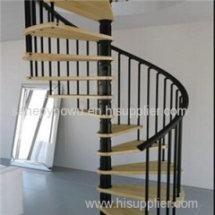 Modern Spiral Staircase Indoor Wooden Tread Staircase