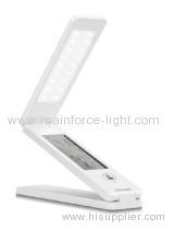 Touch dimmer portable&foldable&rechargeable LED table lamp with LCD calendar