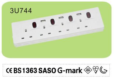 BS certificate short power strip 4 outlets 1m 1.5m 2m 3m