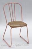 New Metal Chair With Wooden Seat