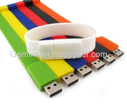 Bulk 1GB wristband usb flash drive silicone bracelet usb drive