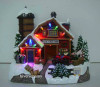 9&quot;LED Santa Painting Scene with Rotating Train with 8 Christmas Songs 3AA Battery