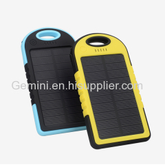 Fashion solar power bank 5000mah solar battery charger