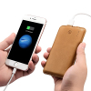 Genuine leather power bank 10000mah portable mobile charger