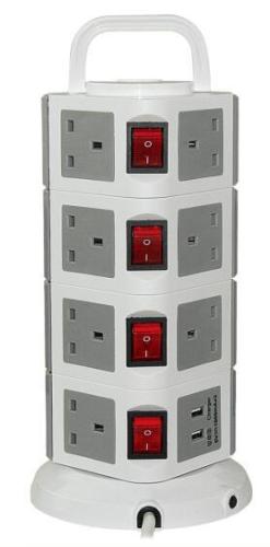 15 Way Power strip vs surge protector with USB and switch