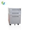 Filing steel mobile cabinet with 3 drawer 3 section slide way fold key environmal powder coating