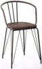 Metal New Arm Chair With Wooden Seat