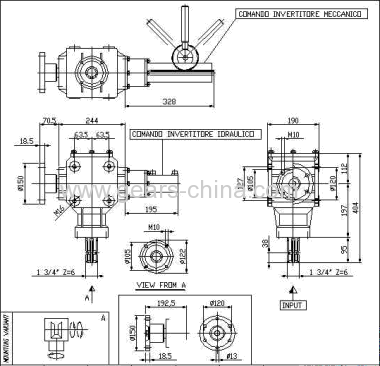 MHL3211-1F.W gearbox for agriculture machinery